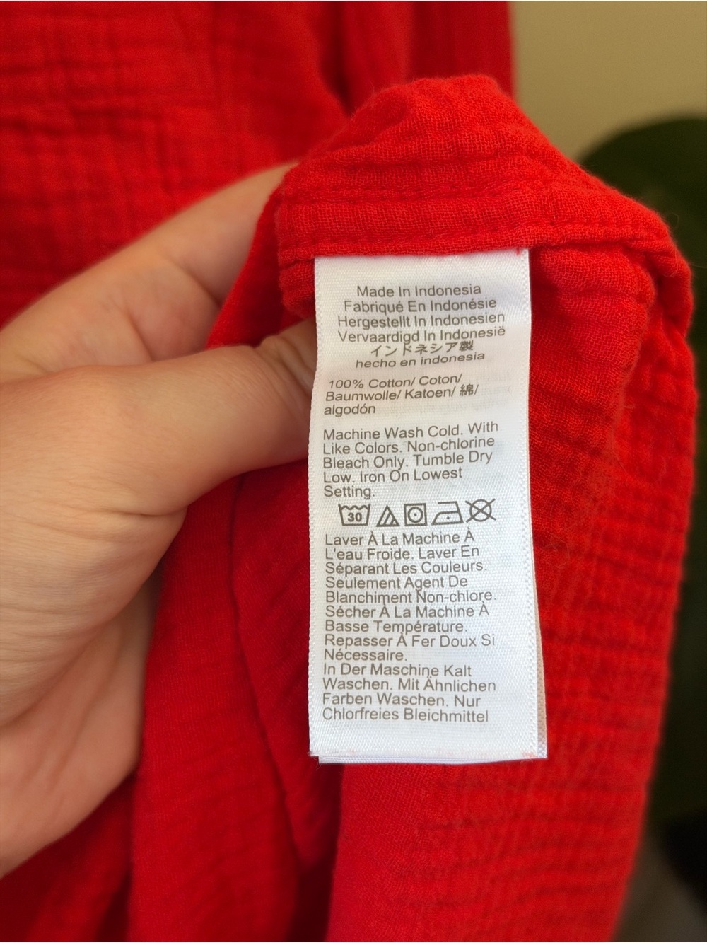 J. Crew Factory Red Long-Sleeve Button-Down Shirt - Picture 6 of 8